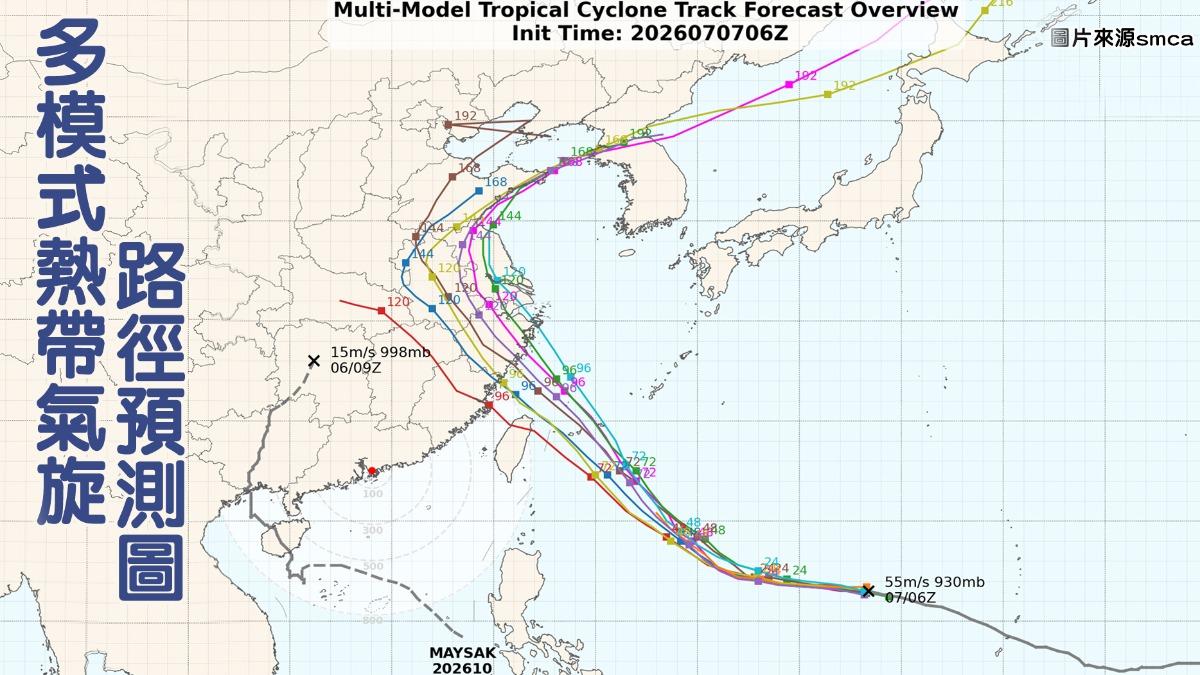 巴威颱風路徑預測圖。（圖／TVBS）