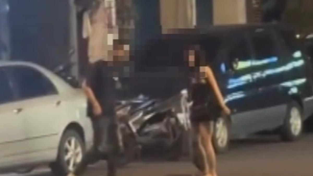 深夜巷弄爆衝突！情侶吵分手鬧上街。（圖／社會事新聞影音）