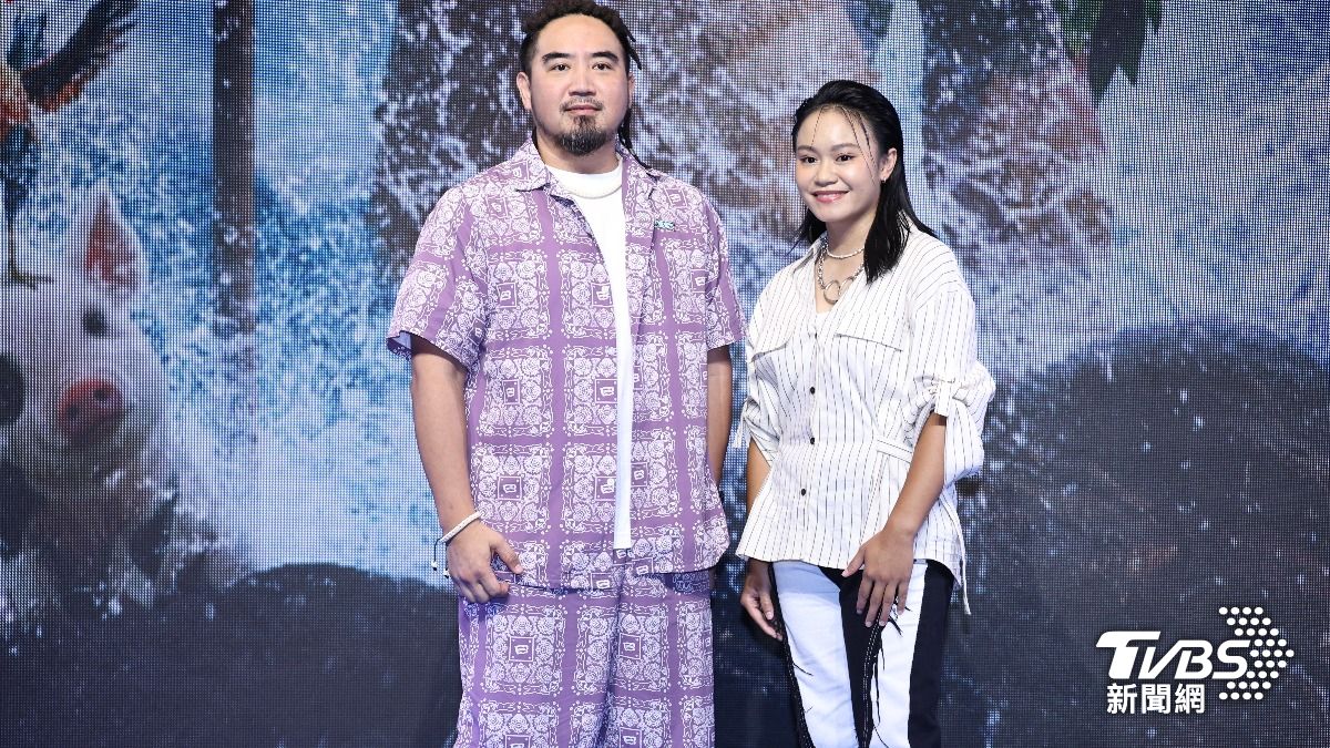 「莫娜」Makav真愛(右)與「毛伊」Matzka瑪斯卡現身《海洋奇緣》首映會。(圖/張哲鳴攝)