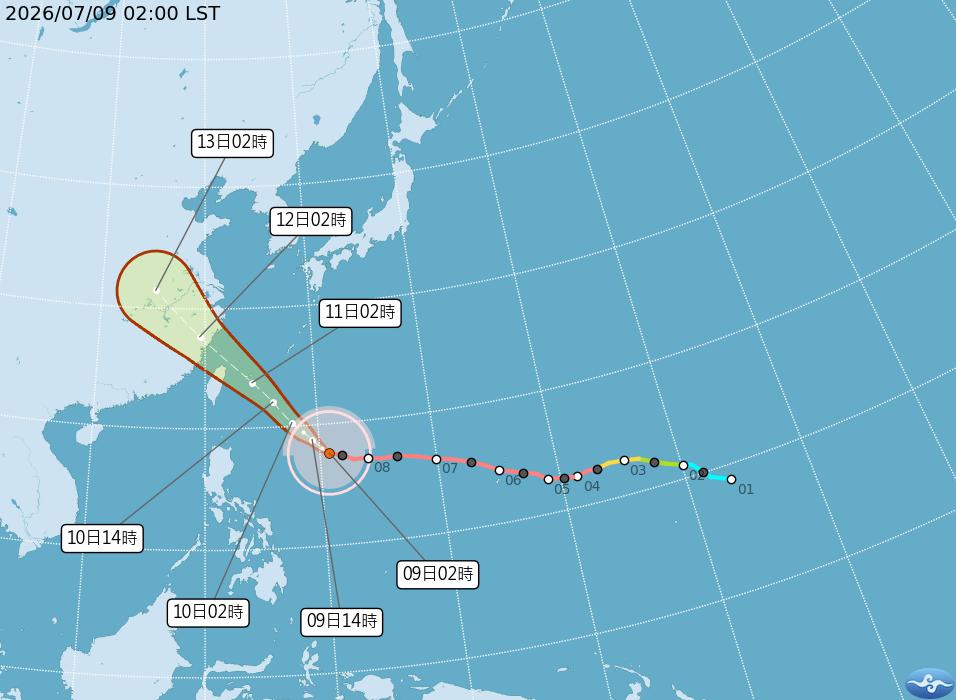 颱風-颱風路徑-最新颱風路徑-最新颱風動態-颱風台灣-颱風假