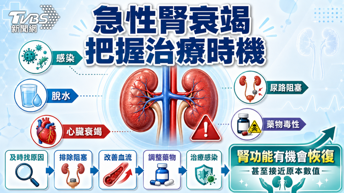 腎功能變差就要洗腎?醫揭急慢性腎衰竭警訊 (圖/TVBS)