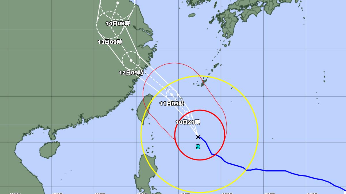 巴威逼近!11日掃過台灣北部海面 日本氣象廳最新路徑曝光