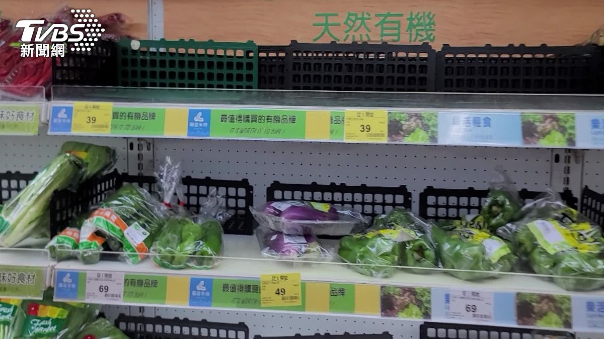 賣場上不少蔬菜已經被搶完。(圖/TVBS)