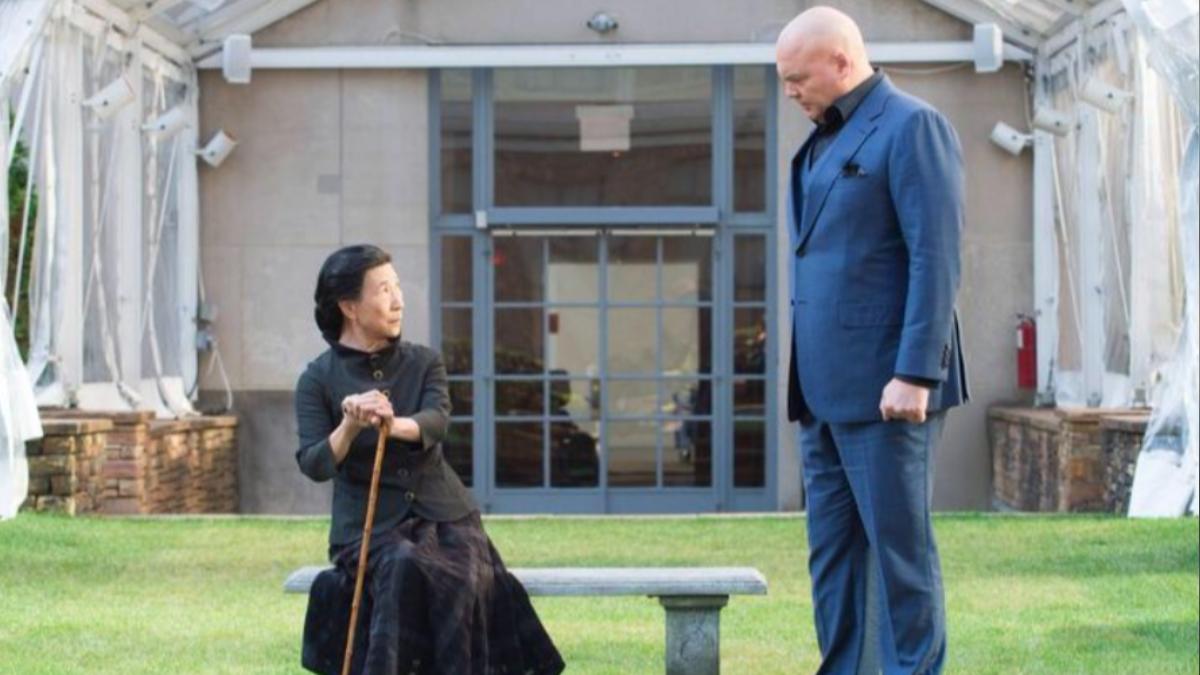 「高夫人」何煒晴與飾演《夜魔俠》全劇大反派「金霸王」威爾森費斯克的演員文森唐諾佛利歐也有不少對手戲。(圖/翻攝自IG)