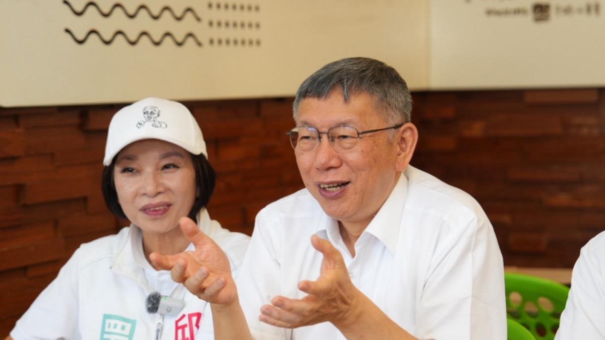 民眾黨創黨主席今日赴台中輔選，並回應「安樂死」公投議題。（圖／民眾黨提供）