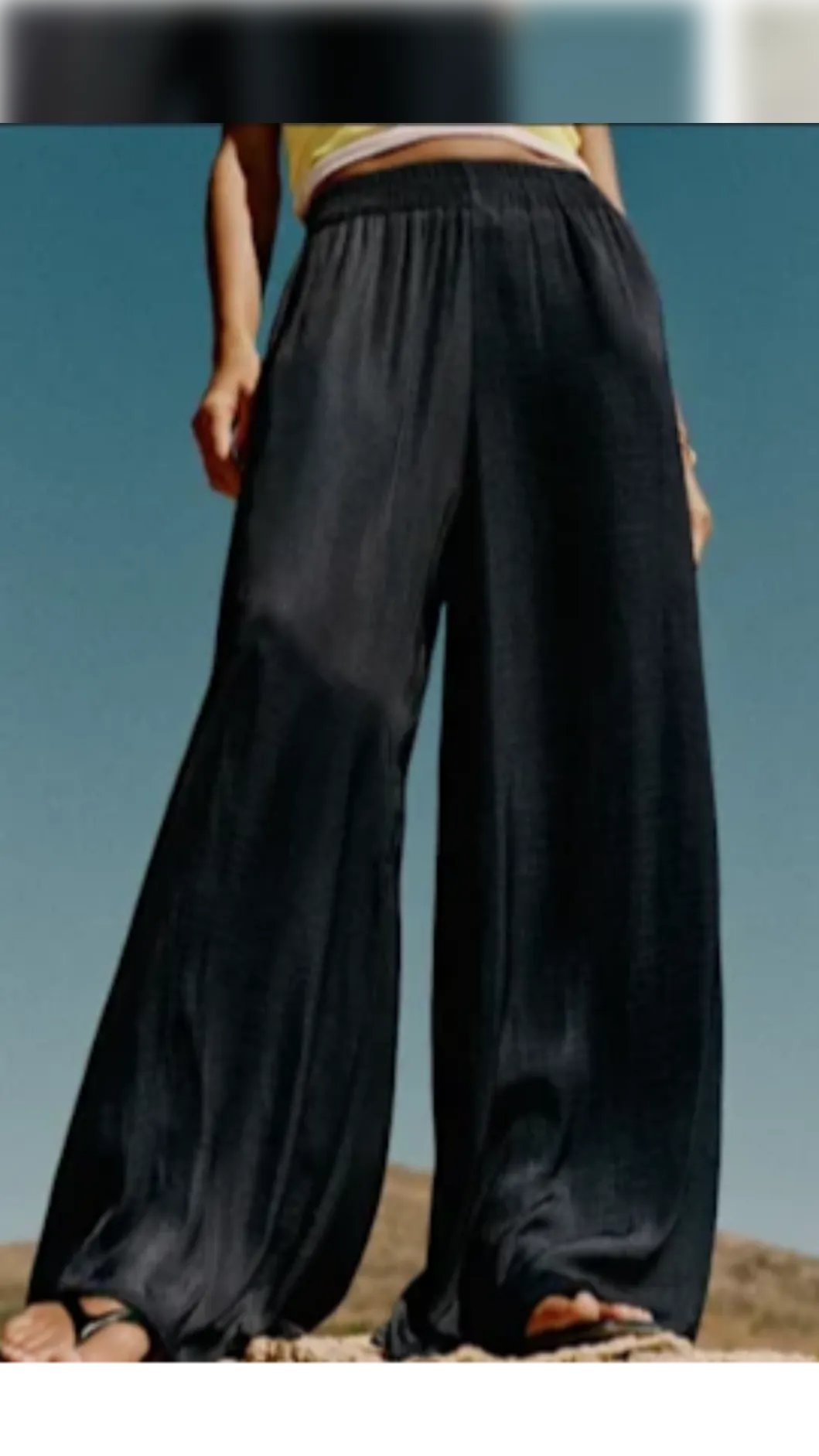 這款引起軒然大波的長褲為 ZARA 的流暢寬腿褲(Flowing Wide-Leg)。(圖/翻攝自ZARA官網)