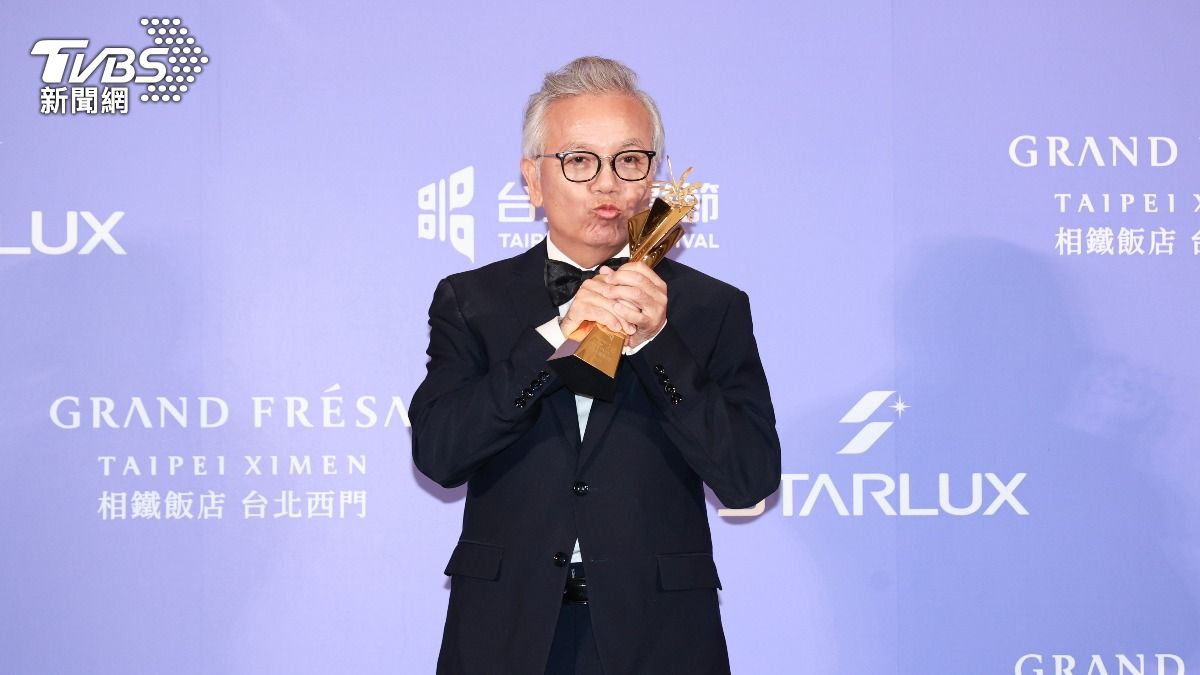 田啟文從影47年首次奪演技獎,直呼興奮到血壓飆到200。(圖/趙世平攝)