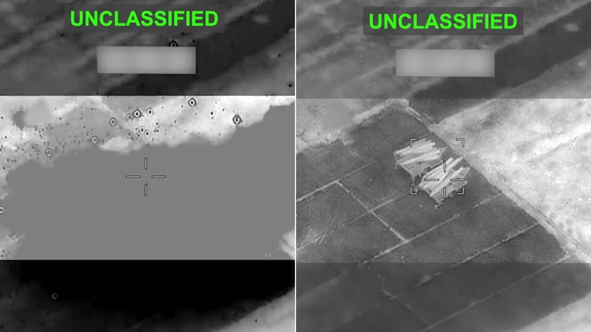 美軍轟炸伊朗目標。（圖／翻攝自X@CENTCOM）