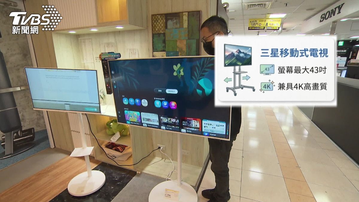 韓國電子品牌主打螢幕最大有43吋。(圖/TVBS)