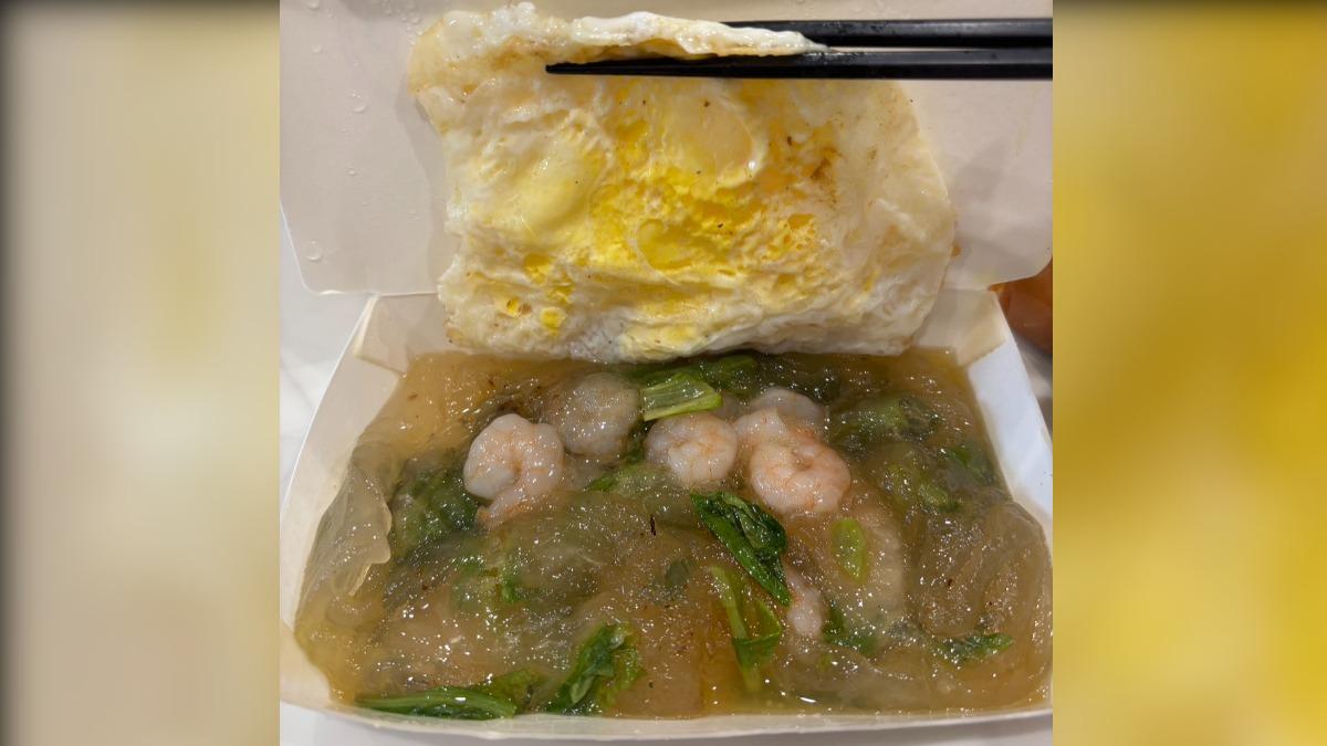 蝦仁煎變蛋蓋蝦仁煎。(圖/當事者提供)