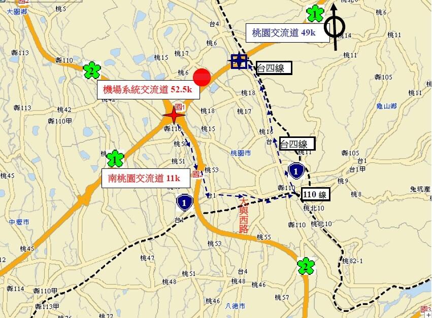 高公局公布替代路線。(圖/高公局)