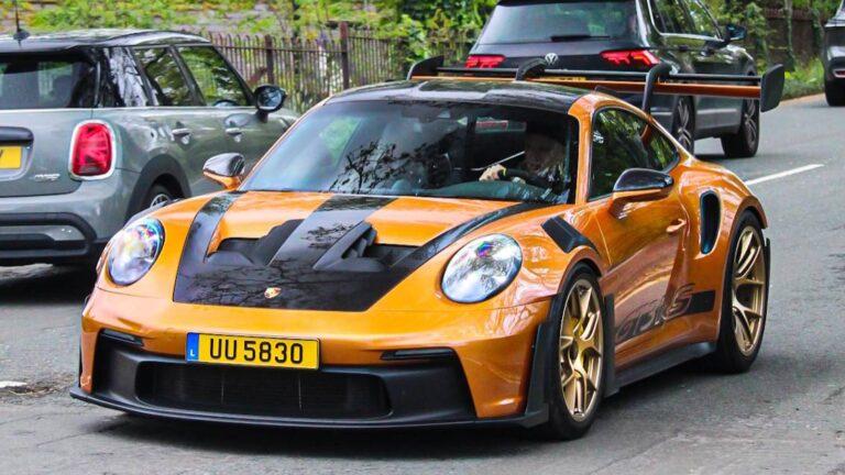 相較於動輒千匹馬力的Hypercar，橘色Porsche 911 GT3反而被不少車迷認為是哈蘭德車庫中最有「玩家味」的一台。（圖／翻攝自IG＠js.supercars）
