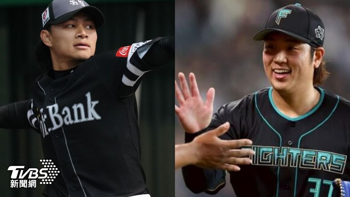徐若熙(左)與古林睿煬(右)。(圖/達志影像美聯社、翻攝自日本北海道火腿鬥士官方Instagram)
