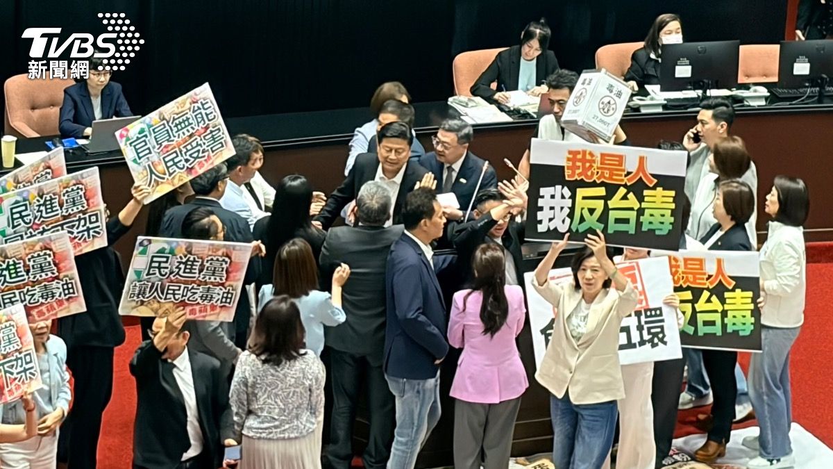 卓榮泰食安專報 藍委杯葛10分鐘高喊「毒油害台、院長下台」