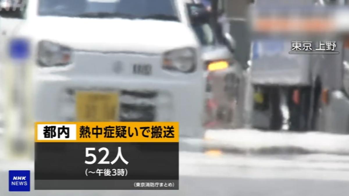 日本高溫達到猛暑日等級。(圖/NHK)