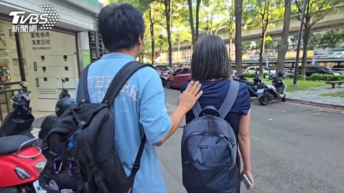 林嫌小姨子表情凝重,全程不發一語。(圖/TVBS)
