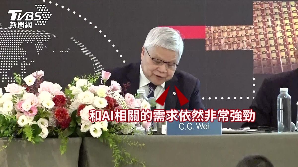 台積電16號法說會,董事長魏哲家。(圖/TVBS)