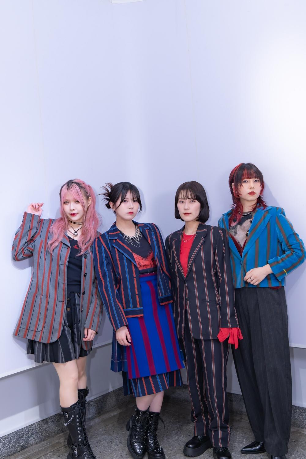貝斯手Ayano(左起)、主唱Canaco、吉他手Kaho及鼓手Mimori。(圖 / Amuse提供)