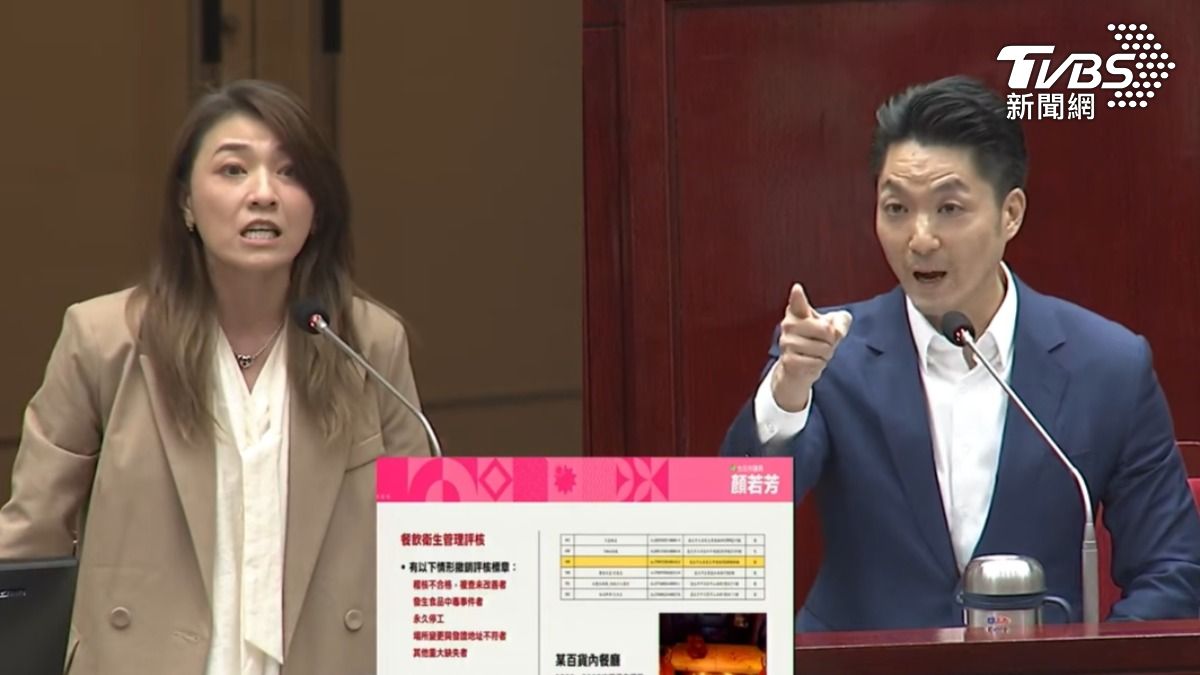 蔣萬安與顏若芳爆發激烈口角。（圖／翻攝自台北市議會YT）
