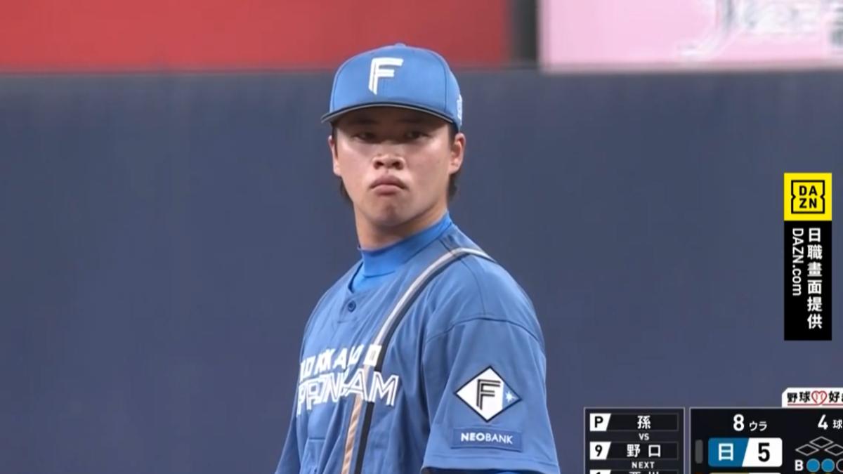 8球締造3上3下!孫易磊重返一軍飆火球 火腿7比0大勝