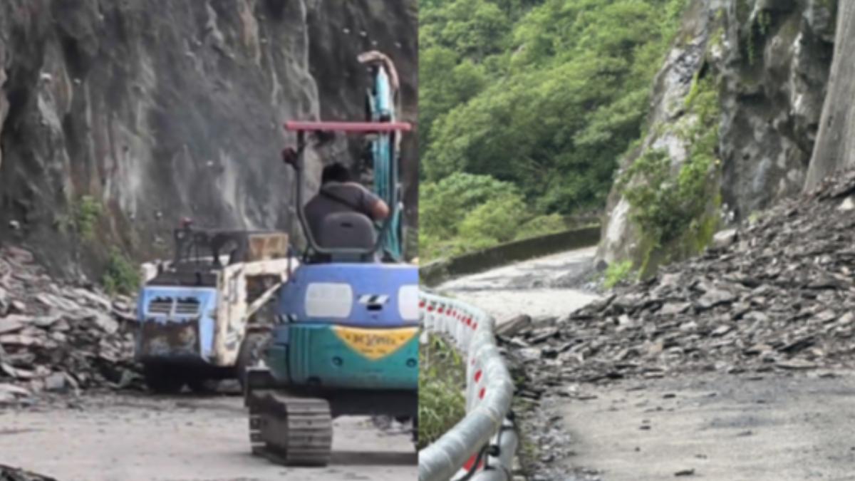 重機具挺進災區開挖。(圖/翻攝自柯大雄臉書)