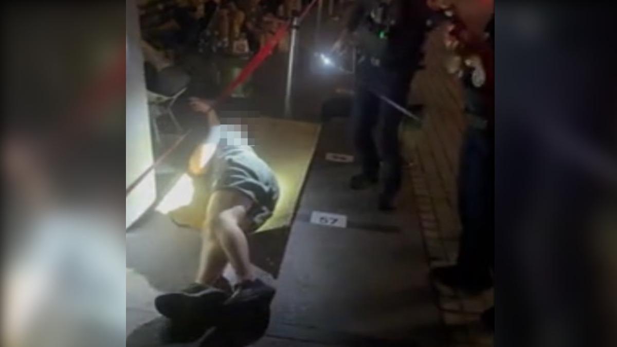 男夜排戰鬥陀螺,喝醉吼叫、躺別人床,還嗆警察「去看醫生」。(畫面授權Threads@hayate0419)