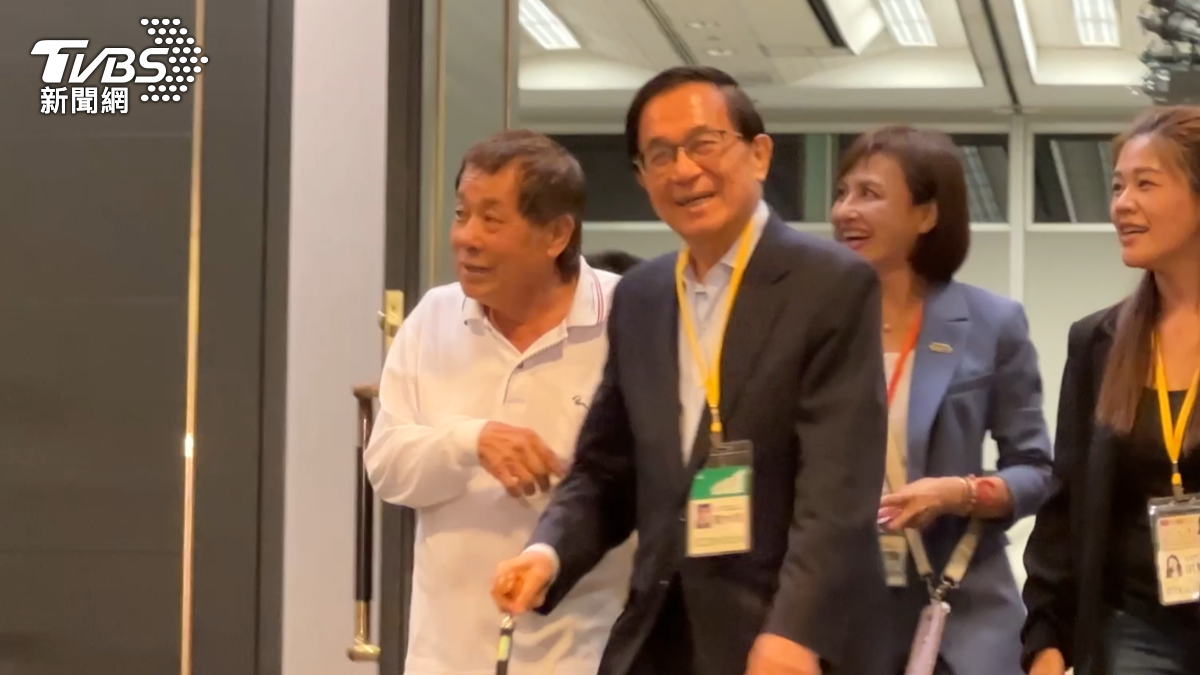 前總統陳水扁也現身投票。(圖/潘袁詩羽攝)