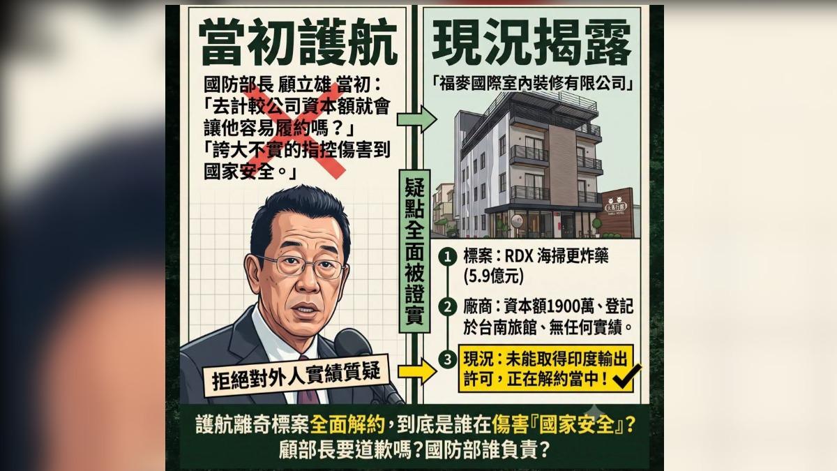 嗆賣馬桶都能變軍火商 王鴻薇批國防部採購失敗:誰要負責?