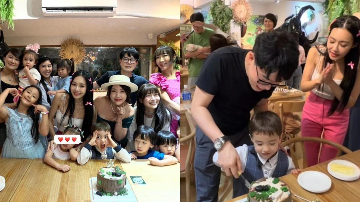 經紀人小瑋開趴！4歲混血帥兒慶生「巨蛇爬上身」　演藝圈好友齊聚