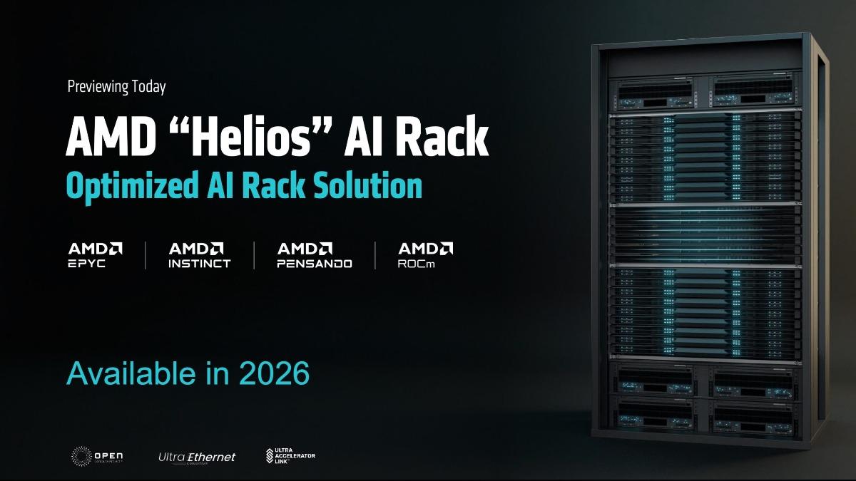 AMD打造AI系統Helios，來挑戰輝達的AI霸主地位。(圖／翻攝AMD官網)