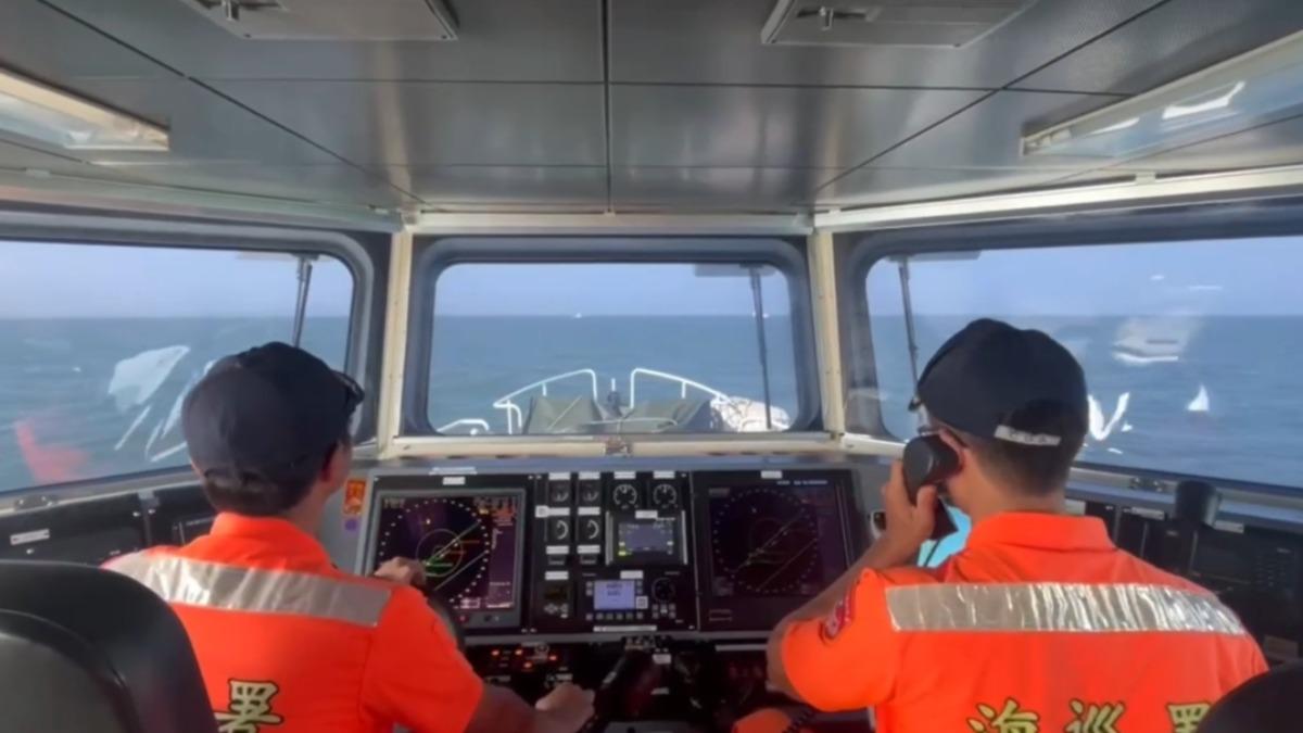 中國海警本月第三度侵擾金門水域。(圖/海巡署金馬澎分署提供)