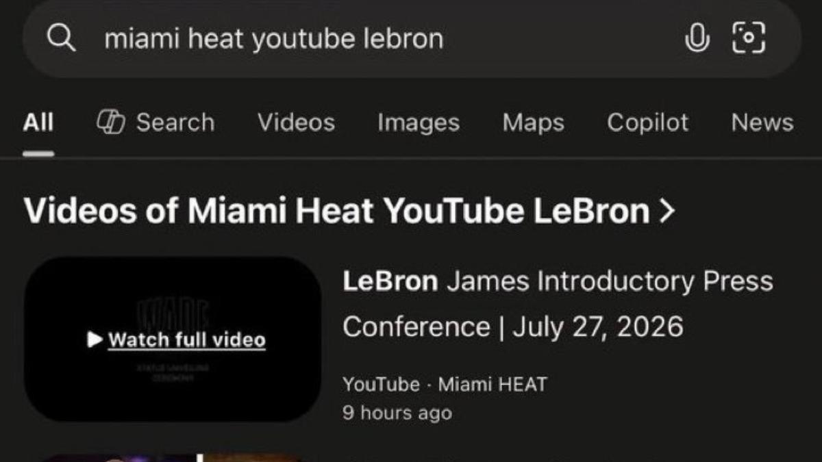 NBA/詹皇動向曝光?熱火官方YT驚現加盟直播 數小時後急刪