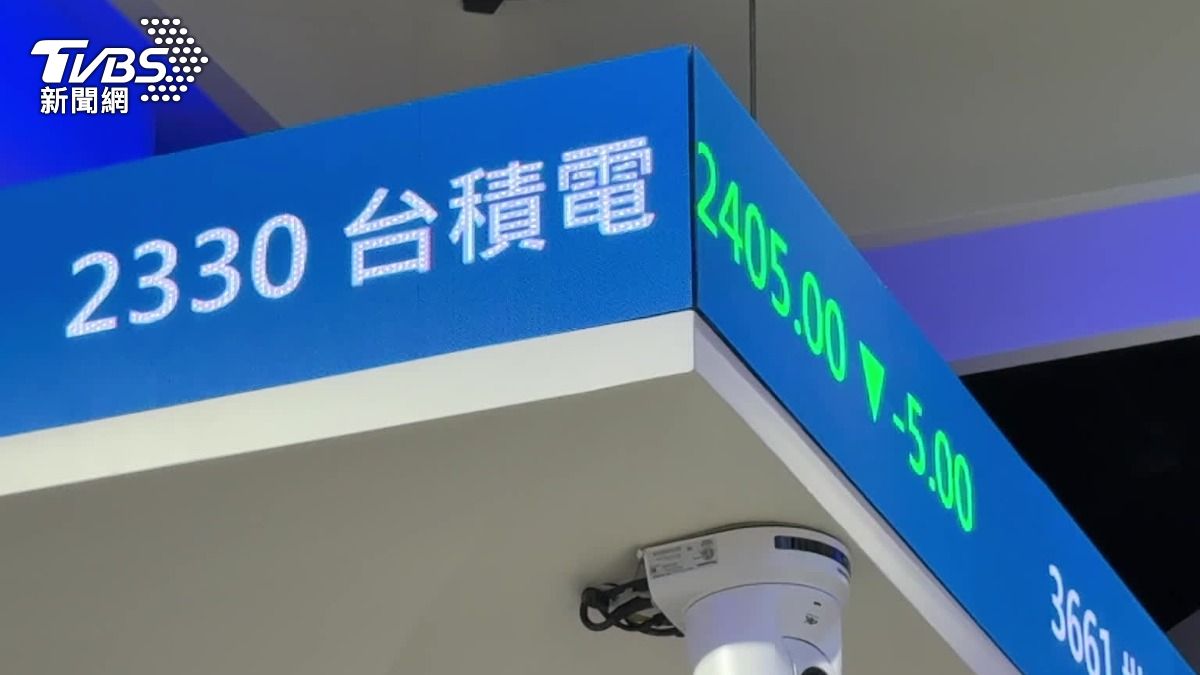 台積電早盤反彈後翻黑。（圖／TVBS）