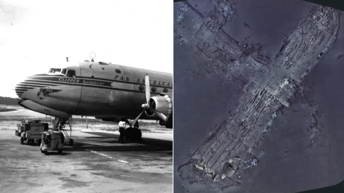 74年前墜海!泛美航空客機殘骸終尋獲 「機身斷兩截」畫面曝