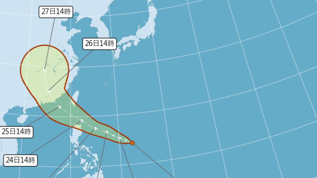 天氣/熱帶低壓「最快明增強紅霞颱風」不排除發海警 最新路徑曝