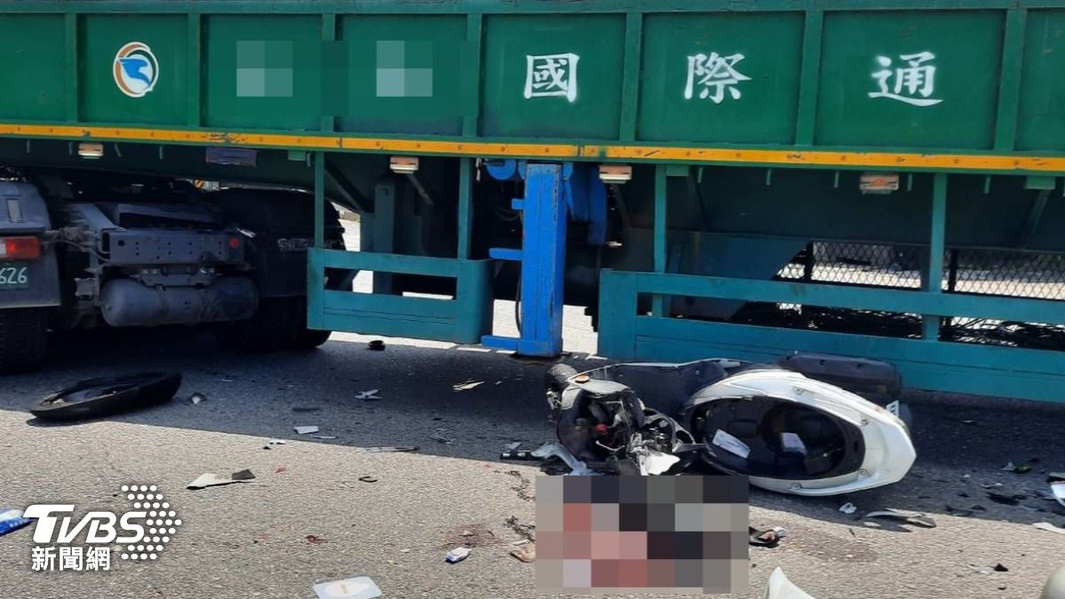 苗栗建順煉鋼廠-大貨車-機車-血流滿地-無生命跡象