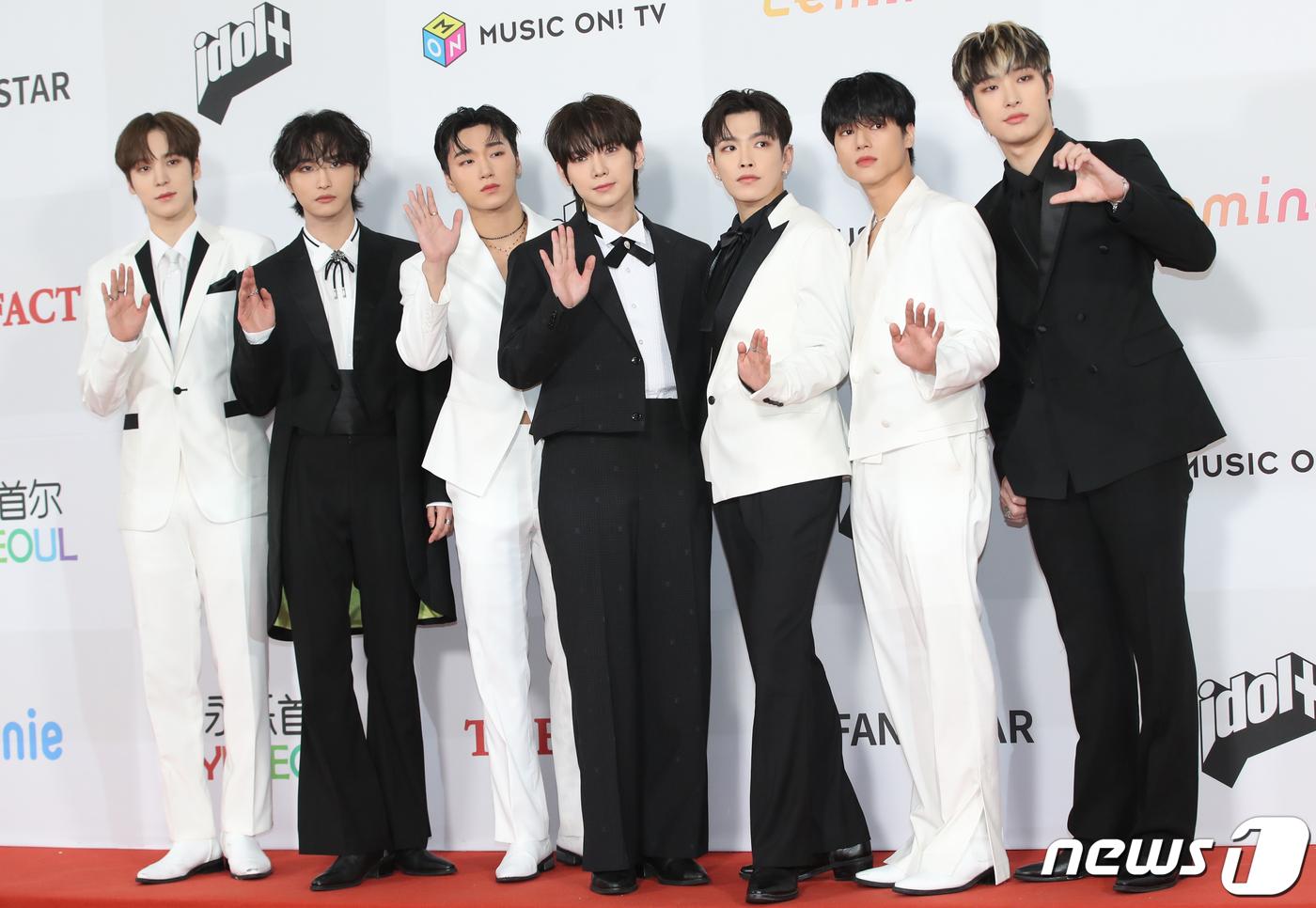 ATEEZ近期以震胸舞掀起網路話題,連男生看到都要入坑了。(圖/news1提供)