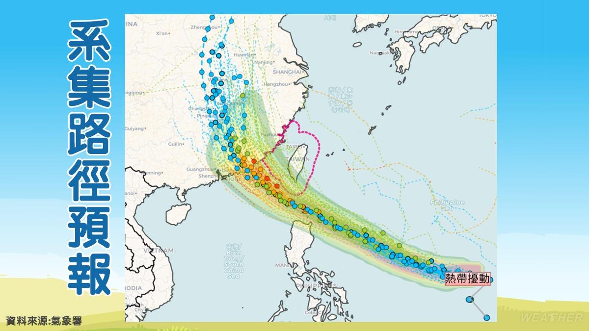 準紅霞颱風路徑預報。(圖/中央氣象署)