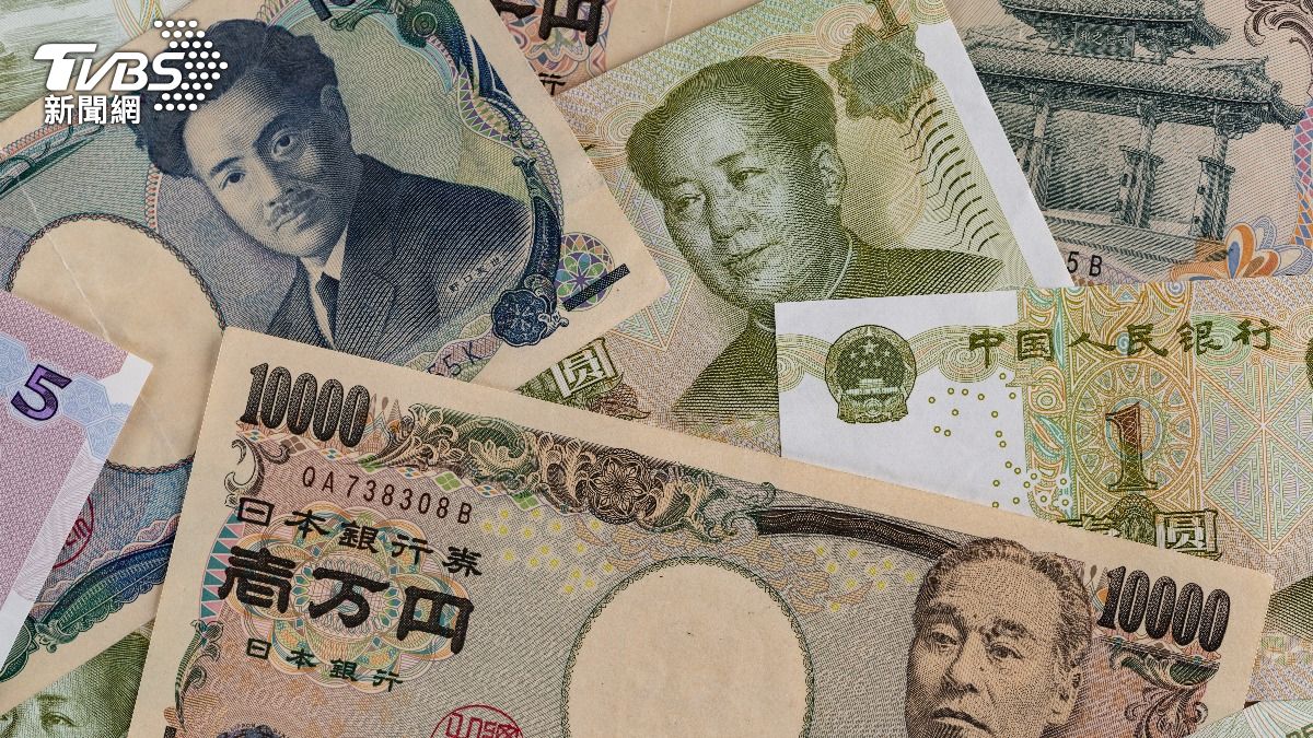 日圓持續走貶。(圖/Shutterstock達志影像)
