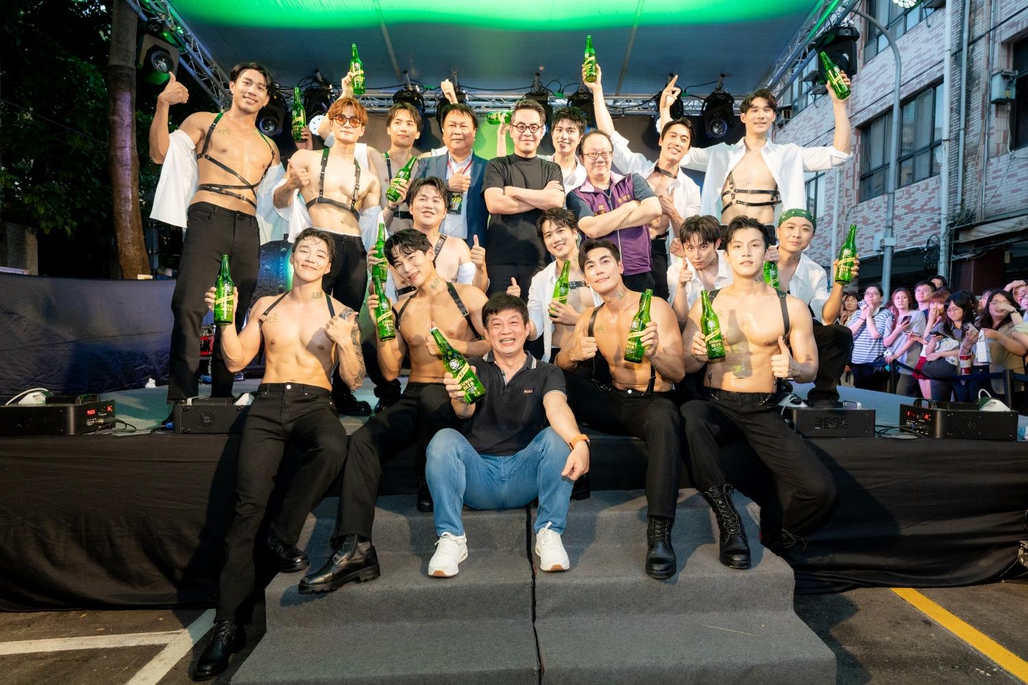 活動特邀南韓頂級猛男團體「Wild Wild」和新成軍的「上青Boyz」合體。（圖／台灣啤酒提供）