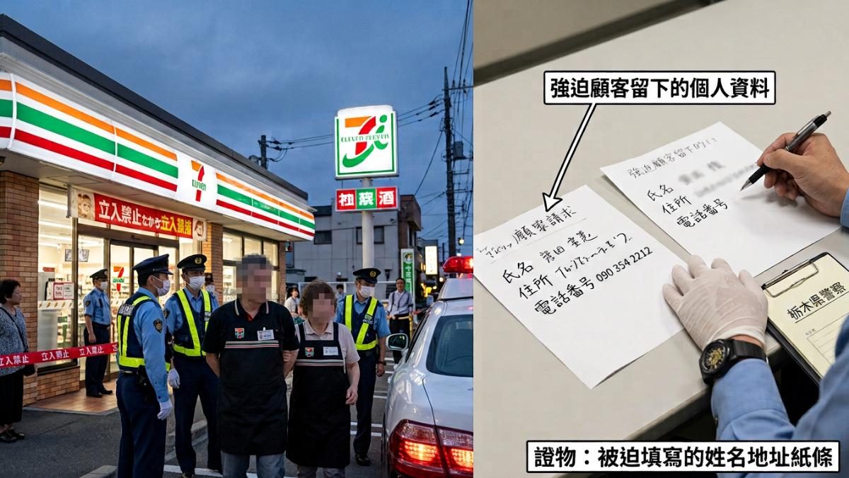 嫌客人「白用廁所」，日本7-11店主夫妻逼留姓名地址。(圖片由AI生成，非當事人)
