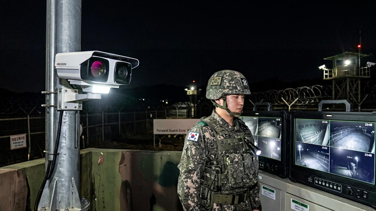 南韓軍方擬取消士兵輪流站夜哨制度。（圖片由ＡＩ生成）　　