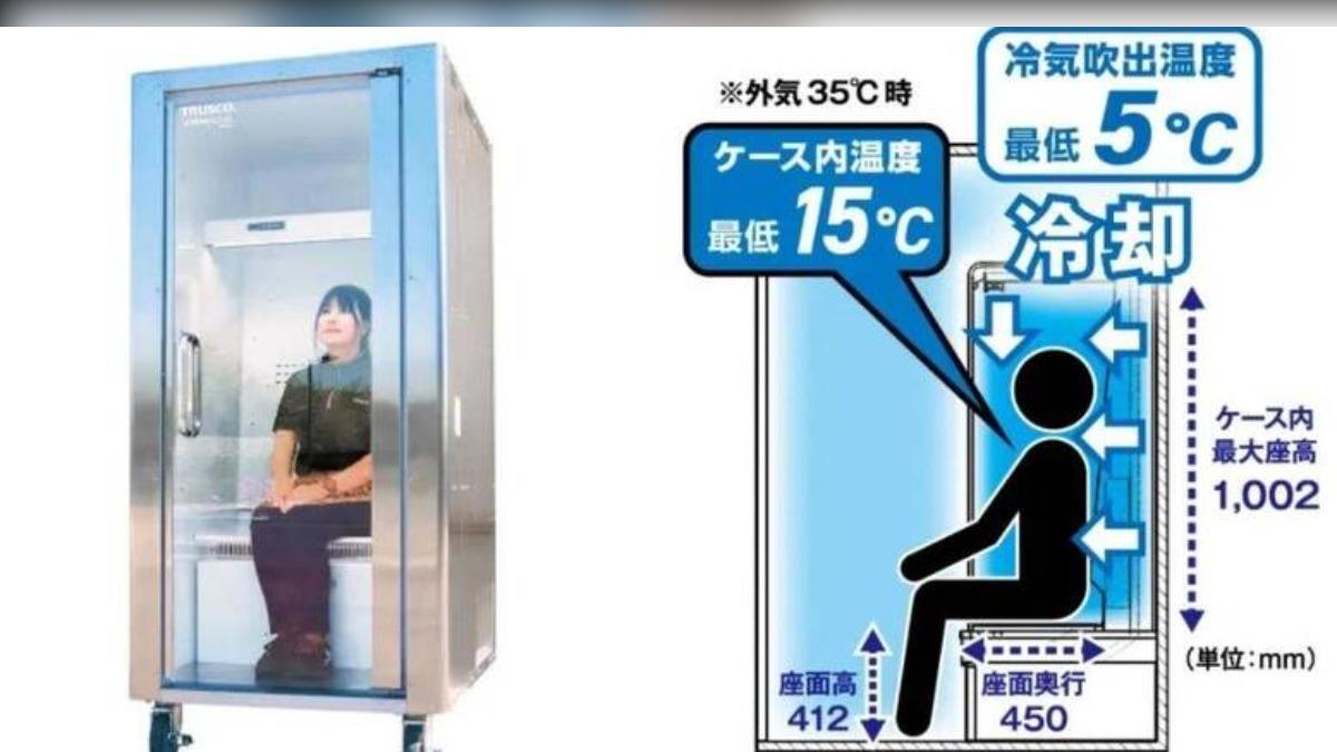 日本有業者推出人體冰箱,幫助在戶外工作的勞工降溫。(畫面翻攝/TRUSCO)