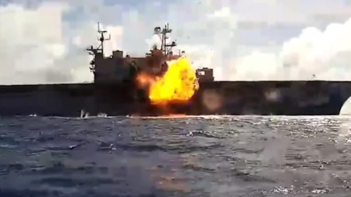 環太軍演進入高潮階段,美軍聯合多國進行擊沉演習最新畫面曝光。(圖/DVIDS)