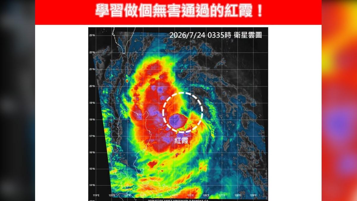 天氣／紅霞颱風還會「增強變胖」！專家曝4關鍵影響風雨