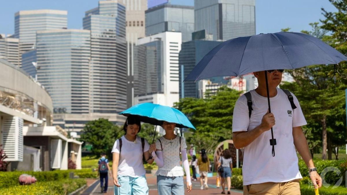 香港市區氣溫升至34度。(圖/香港01)