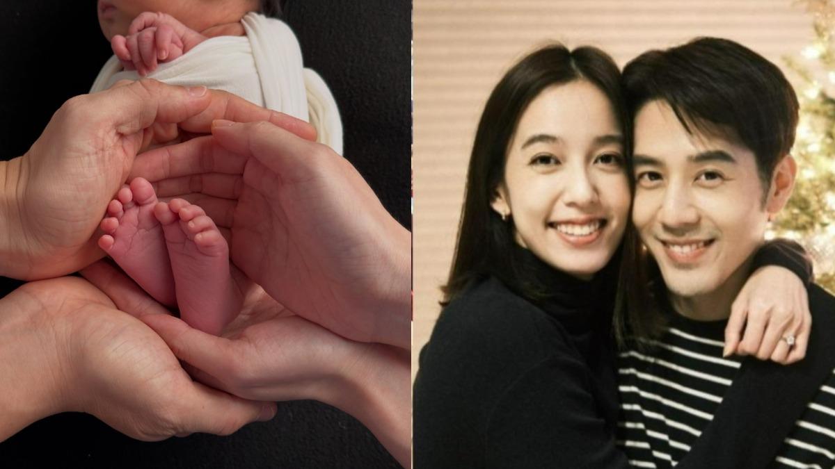 快訊／陳庭妮生了！和胡宇威結婚3年　無預警曬「女兒小腳丫照片」報喜　