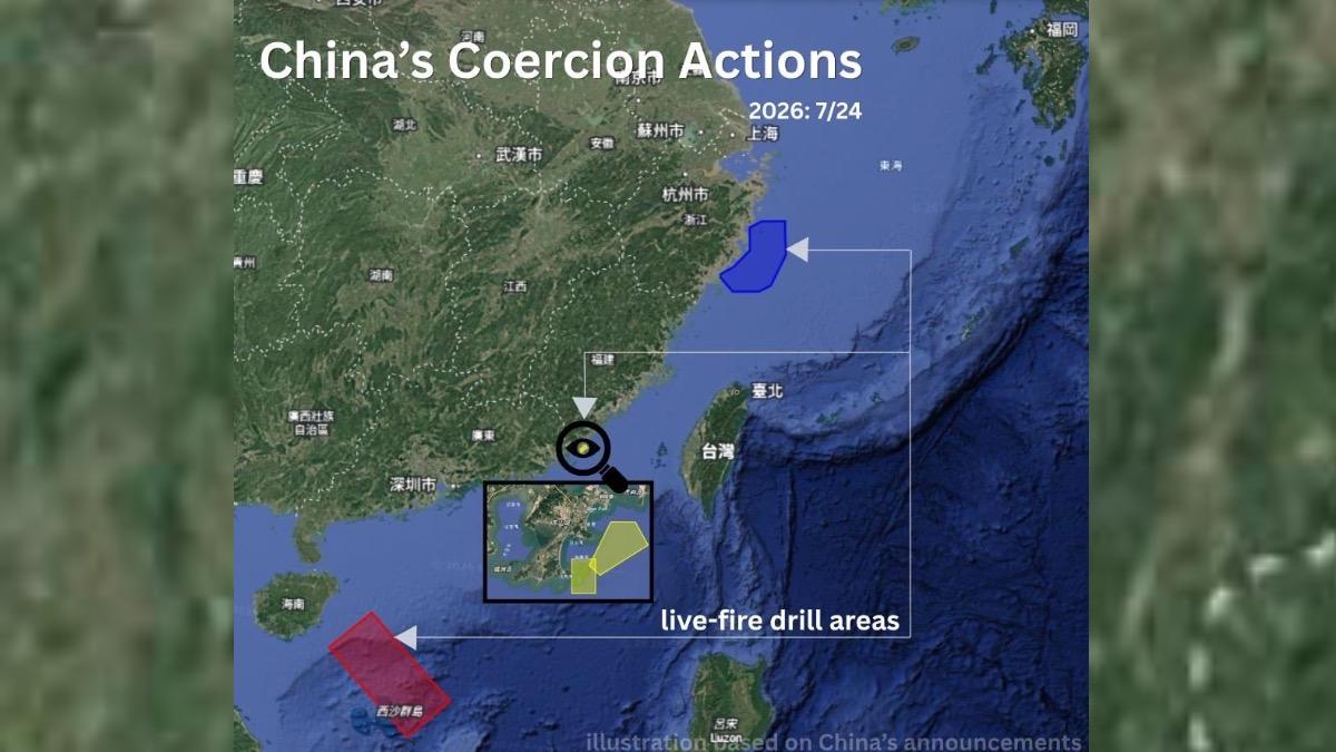 共軍實彈演習直逼台海！吳釗燮曬一圖揭「同時瞄準台日菲」
