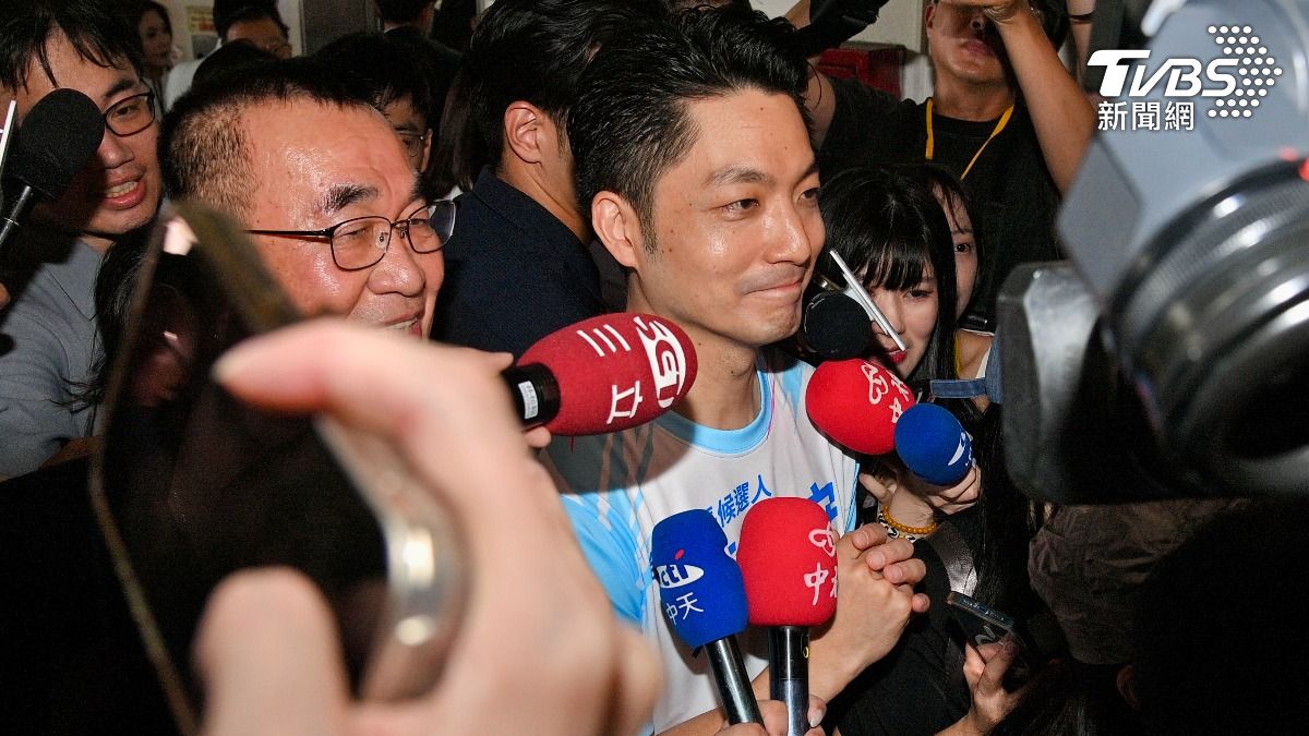 蔣萬安與李四川也出席全代會。(圖/胡瑞麒攝)