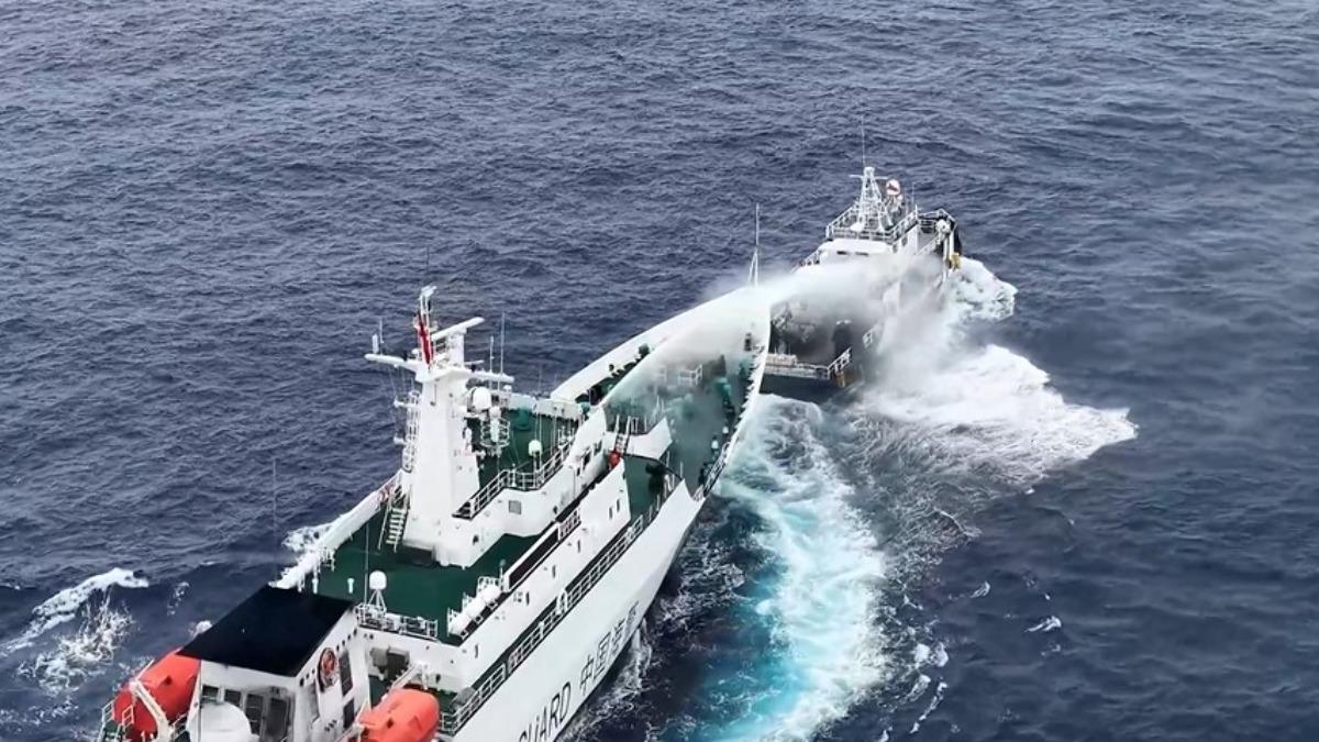 中菲24日再度在南海爆發衝突。(圖/央視)
